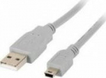Cable USB Lanberg USB-A - miniUSB 1.8 m Szary (CA-USBK-10CC-0018-S)