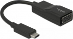 DeLOCK Adapter USB Type-C male > VGA female - video converter - Chrontel CH7212 - USB-C - VGA - Schwarz - retail trade (63923)
