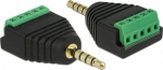 DELOCK Adapter Klinkenstecker 3.5 mm zu Terminalblock 5 Pin