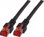 EFB Elektronik EFB RJ45 Patchkabel S/FTP Cat.6A LSZH 0.15m schwarz