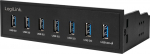 Logilink USB HUB 3.0, 7-Port, 5.25" intern + Fast charging port