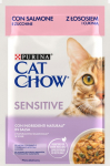 PUI Purina Cat Chow Sensitive Gig with salmon and zucchini in sauce - Wet food for cats - 85 g