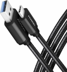 Axagon Data and charging USB 3.2 Gen 1 cable lengh 1 m. 3A. Black braided