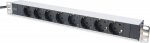 Digitus Listwa zasilająca PDU 19" RACK 8xSchuko, 2m 1xSchuko, 16A, Aluminum