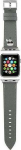 Karl Lagerfeld KLAWLOKHG belt Apple Watch 42/44/45mm srebrny/silver strap Saffiano Karl Heads