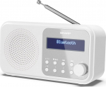 Sharp DR-P420(WH) Tokyo Portable Digital Radio, FM/DAB/DAB+, Bluetooth 5.0, USB or Battery Powered, Snowy White | Sharp | Tokyo Portable Digital Radio | DR-P420(WH) | Bluetooth | White