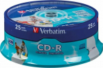 Verbatim Verbatim CD-R | 700MB | x52 | cakebox 25szt do overprint | DataLife+ AZO