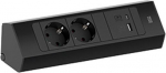 Bachmann CASIA 2 - Steckdosenleiste (Wandmontage / Aufputzmontage) - short - output terminals: 2 (2 x Typ F, 24 pin USB-C, USB)