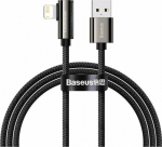 USB-kaabel Apple iPhone Lightning otsikuga, L-kujuga, 1m, must, Baseus