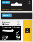 DYMO Rhino Band Polyes. 12mmx5.5m schwarz->wei&szlig;
