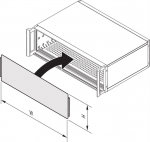 SCHROFF Rackpaneel - front - 3U