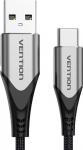 Kabel USB Vention Kabel USB 2.0 A do USB-C Vention CODHF 3A 1m szary
