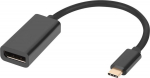 MicroConnect USB-C to Displayport adapter, Black