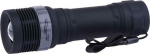 Emos Flashlight Flashlight LED 3W, czarna, range 125m, zoom, 3xAAA - P4702 Emos
