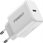 FoneKit GaN PD 65 W Quick Charger, USB-C, white