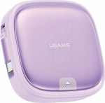 Kabel USB Usams USB-A - USB-C + microUSB + Lightning 1 m Fioletowy