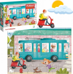 Dodo PUZZLE TRANSPORT ''TROLLEYBUS'' JIGSAW 60 ELEMENT&Oacute;W DLA OF THE YOUNGEST