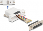 DELOCK D-Sub 25 Pin Female to RJ45 Socket mounting kit white