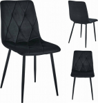 Leobert Krzesło LIBRA - black velvet / black legs x 1