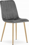 Leobert Krzesło LAVA - dark gray velvet / wood color legs x 1