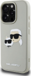 Karl Lagerfeld 3D Rubber Double Heads Case for iPhone 16 Pro / beige