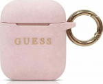 Guess GUACCSILGLBK protective case Silicone Glitter do AirPods 1/2 pink