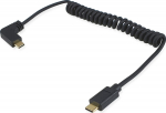 Equip Kabel USB-C2.0->C 90&deg;Coil PD60W St/St 1.00m schwarz
