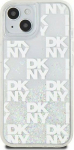DKNY DKNY Liquid Glitter Multilogo - Case iPhone 15 / 14 / 13 (white)