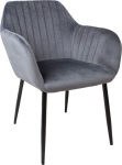 Chair EVELIN grey velvet
