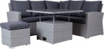 Garden furniture set SAMUEL table, corner sofa and ottoman