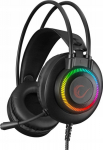 Rampage X-JAMMER 7.1 czarne - Rampage Giant gaming headphones with microphone X-JAMMER 7.1 czarne