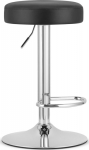 LEOBERT ROJST kitchen stool, black, eco-leather, adjustable, swivel, chrome, for bar