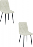 Leobert Krzesło LIBRA - beige material / black legs x 2