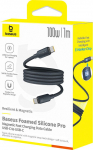 Cable USB C - USB C 1m 100W magnetic Foamed Silicone, black BASEUS