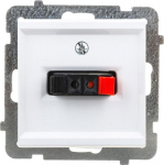 Ospel SONATA Single white speaker socket mat GG-1R/m/75