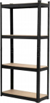 Profix BOOKSHELF MET. WCIS., 4 P&Oacute;Ł., 1500&times;750&times;300MM, 100 KG, CZARNY