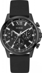 Guess Walker Chronograph Men&rsquo;s Watch Black Silicone 44mm