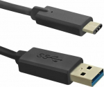 Cable USB Qoltec USB-A - USB-C 1 m Czarny (50500)