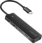 Logilink Hub USB-C, 4-ports 2x USB-A,2xUSB-C, czarny