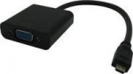 MicroConnect HDMI Micro - VGA adapter M-F, HDMI Micro D type - VGA 25cm