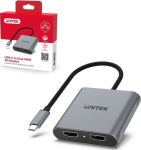 Unitek Adapter USB-C do 2x HDMI | 4K@60Hz | MST | HDCP 2.2 - Unitek Adapter USB-C do 2x HDMI | 4K@60Hz | MST | HDCP 2.2