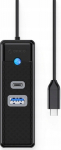 HUB USB Orico PW3UR25-C3 3-portowy 1x USB-A 3.0 1x USB-C 3.0 1x RJ45 2.5G Ethernet 0.5 m - czarny (6941788856769)