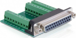 Delock Sub-D 25 female - terminal block - adapter