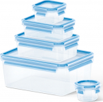 Emsa Food Clip&Close 508568 5 pcs. Set transparent/blue
