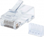 Intellinet RJ45 Modular Plugs, Cat6, UTP, 3-prong, for solid wire, 15 &micro; gold plated contacts, 90 pack - Networking - RJ-45 (M)