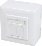 LogiLink NP0039A - LogiLink NP0039A surface mounted socket / concealed kat6 2xRJ45