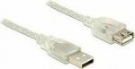 Cable USB Lanberg USB-A - USB-A 1.8 m Transparent (CA-USBE-12CC-0018-TR)