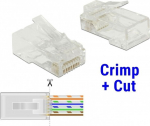 Delock RJ45 Crimp+Cut Plug Cat6 UTP 1/20, 20-pakk