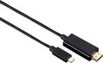 Kaabel USB-C - HDMI Hama 1.8m must topeltvarjestus HDMI UltraHD 4K 3840x2160pix monitorile v&otilde;i projektorile