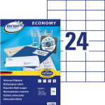 Sticker label AVERY Economy 70x37mm 24 Sheets 100 sheets
